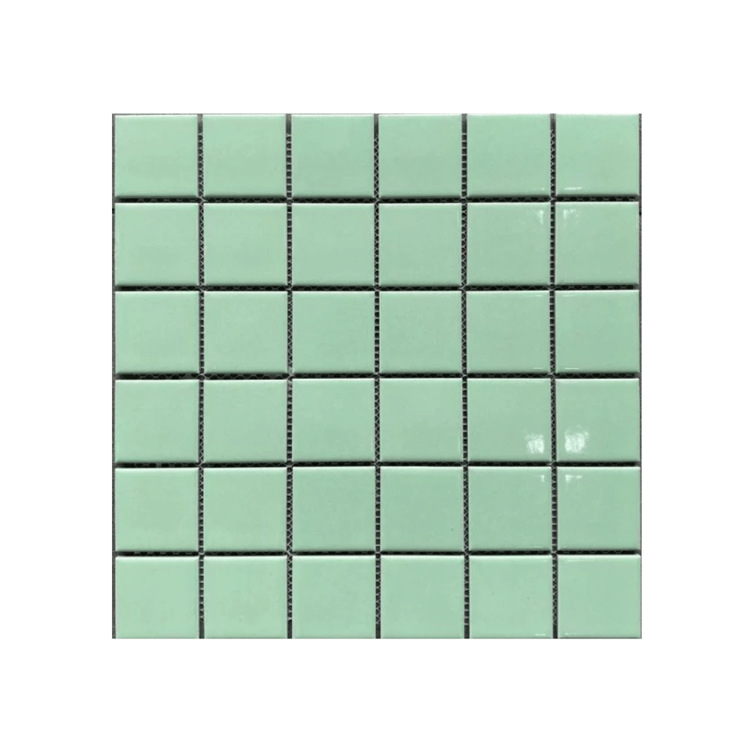 โมเสค TIMELESS TILES รุ่น CLASSIC SQUARE 48 ขนาด 30X30 ซม. สีเขียวมิ้นท์ ผิวเงา GLOSS MINT GREEN โมเสคเซรามิกทรงสี่เหลี่ยมจัตุรัส_0